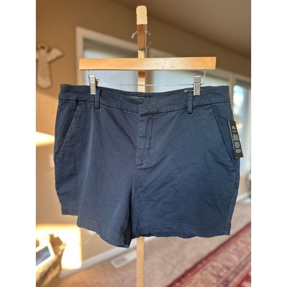 Liverpool Chino Shorts 16 Navy Blue Stretch Twill Coastal Preppy